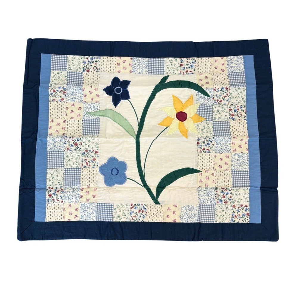 American Pacific Enterprises Floral Patchwork Quilted Pillow Shams Set of 2